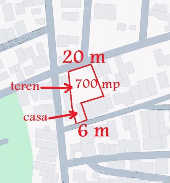 Lacul Tei, teren 711 mp si casa batraneasca, toate utilitatile.